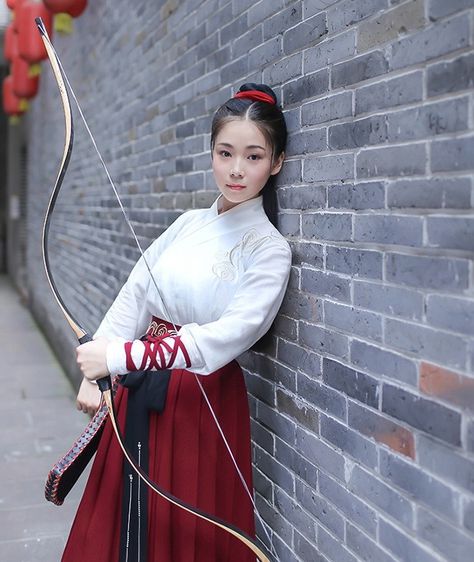 ฮันฟู ตรุษจีน ปรับปรุงชุดฮันฟู ชุดจีน ชุดสองชิ้น เสื้อผ้าสัญชาติฮั่น สีแดง รูปที่ 6