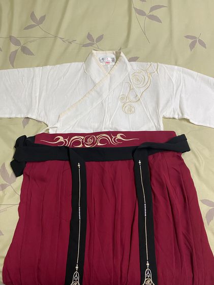 ฮันฟู ตรุษจีน ปรับปรุงชุดฮันฟู ชุดจีน ชุดสองชิ้น เสื้อผ้าสัญชาติฮั่น สีแดง รูปที่ 4