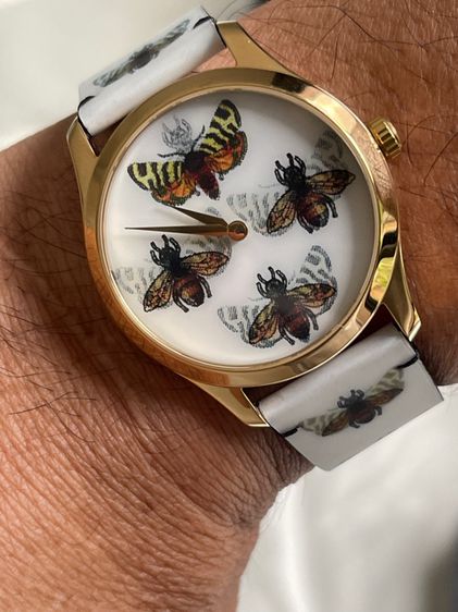 GUCCI G-Timeless Hologram Bee  Butterfly Motif Watch, Limited Edition YA1264109 รูปที่ 18