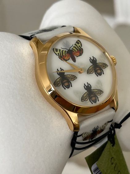 GUCCI G-Timeless Hologram Bee  Butterfly Motif Watch, Limited Edition YA1264109 รูปที่ 5