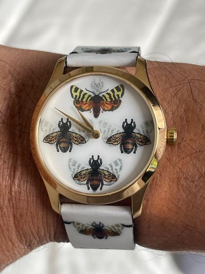 GUCCI G-Timeless Hologram Bee  Butterfly Motif Watch, Limited Edition YA1264109 รูปที่ 14