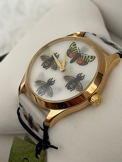 GUCCI G-Timeless Hologram Bee  Butterfly Motif Watch, Limited Edition YA1264109 รูปที่ 4