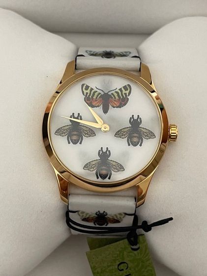 GUCCI G-Timeless Hologram Bee  Butterfly Motif Watch, Limited Edition YA1264109