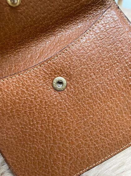 Gucci Wallet Bifold Short Purse Horsebit Buckle Leather Beige Vintage Authentic รูปที่ 7