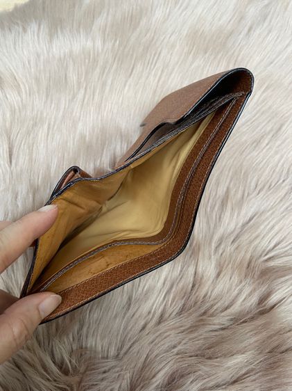 Gucci Wallet Bifold Short Purse Horsebit Buckle Leather Beige Vintage Authentic รูปที่ 6