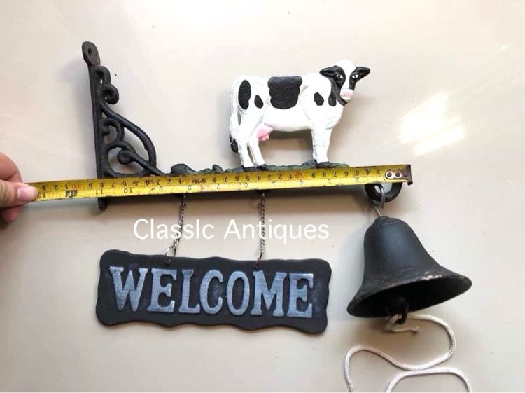 ระฆังวัว WELCOME เหล็กหล่อ รูปที่ 4