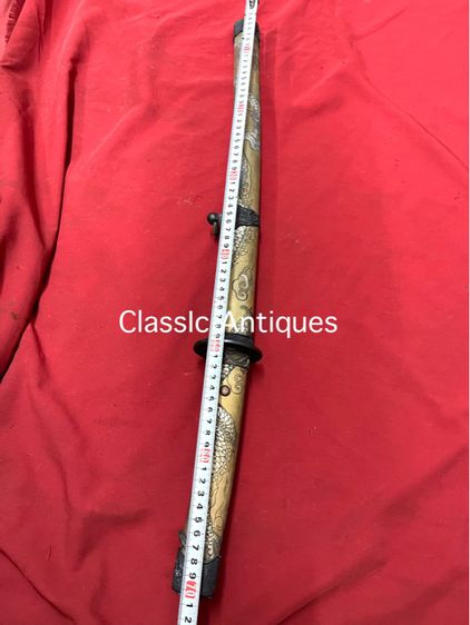 ดาบญี่ปุ่นเล่มกลาง ลายมังกรกะไหล่เงิน รูปที่ 10