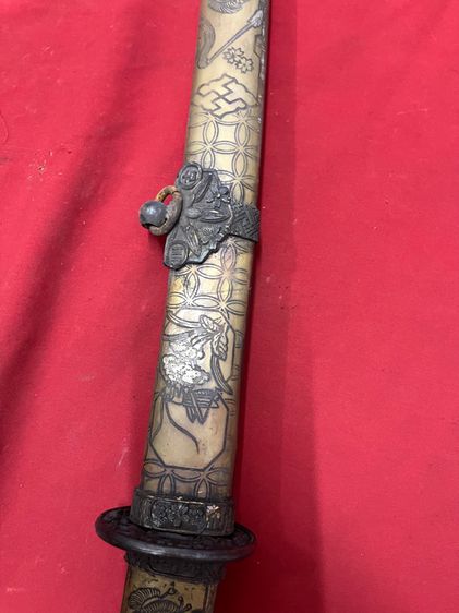 ดาบญี่ปุ่นเล่มกลาง ลายกิโมโนกะไหล่เงิน รูปที่ 7