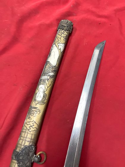 ดาบญี่ปุ่นเล่มกลาง ลายกิโมโนกะไหล่เงิน รูปที่ 10