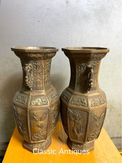 แจกัน แปดเหลี่ยม ทองเหลือง A1 รูปที่ 7