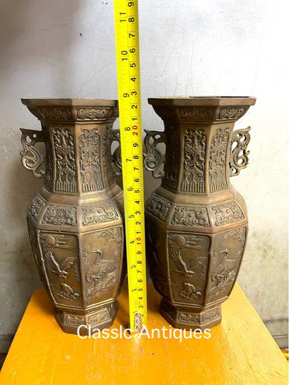 แจกัน แปดเหลี่ยม ทองเหลือง A1 รูปที่ 8