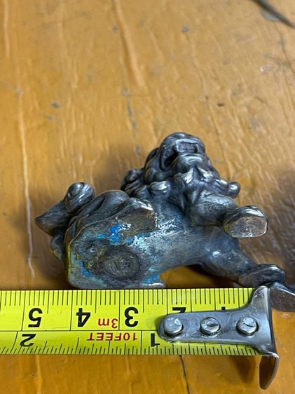 สิงห์ คู่ทองเหลือง กะไหล่เงินสะสม รูปที่ 7