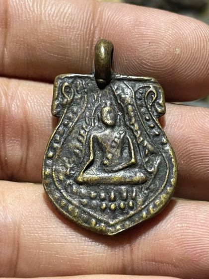 เหรียญหล่อพระพุทธโบราณเก่ามากๆตามรูปเนื้อโลหะทองเหลืองสภาพสวยหล่อโบราณ รูปที่ 7