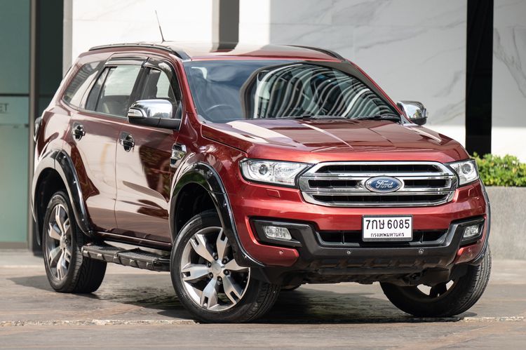 Ford Everest 2015 3.2 Titanium Plus 4WD Utility-car ดีเซล ไม่ติดแก๊ส เกียร์อัตโนมัติ แดง รูปที่ 2