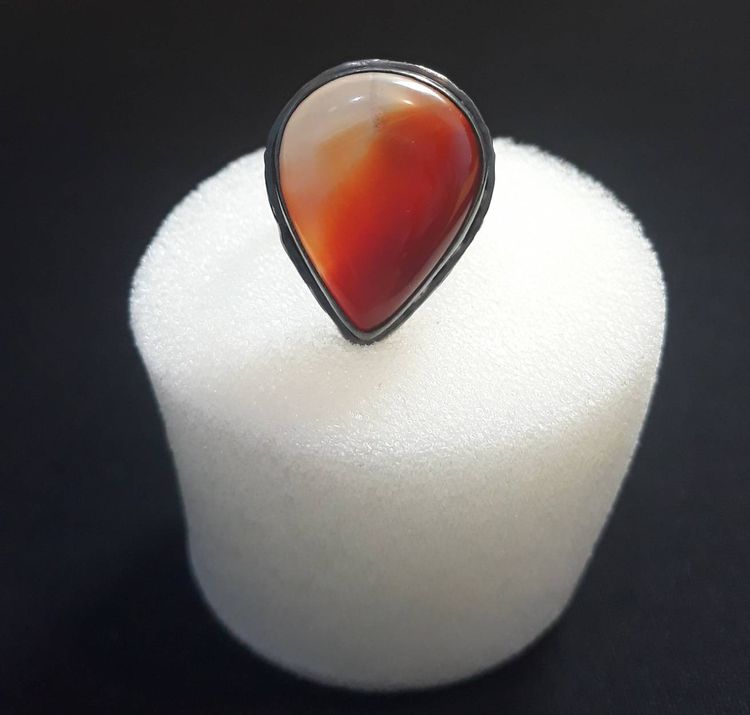 แหวนอะเกต เรือนเงิน สวยงามเหมาะสำหรับสวมใส่ได้ทุกเทศกาล  รูปที่ 2