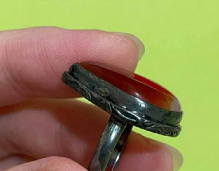 แหวนอะเกต เรือนเงิน สวยงามเหมาะสำหรับสวมใส่ได้ทุกเทศกาล  รูปที่ 18