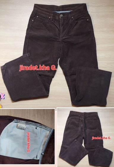 กางเกงผ้าลูกฟูก UNIQLO สีน้ำตาล  
รอบเอว 28 นิ้ว ความยาวกางเกง 34 นิ้ว ปลายขากว้าง 8.5 นิ้ว สภาพสินค้าดีและสมบูรณ์มากMade in japan(Original) รูปที่ 1