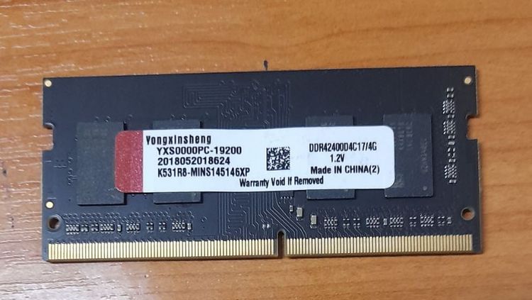 RAM NOTEBOOK DDR4 4GB  2400  ใช้งานได้ปกติ ส่ง ems 30 บาท รูปที่ 1