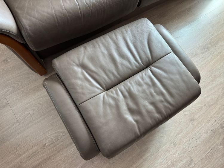 โซฟา Zedere หนังแท้ แถมที่วางเท้า รูปที่ 4