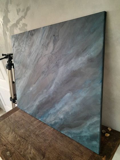 ภาพวาด Abstract สีอะคริลิค บนผืนผ้าใบ ขนาดความสูง 60 กว้าง 80 cm รูปที่ 4