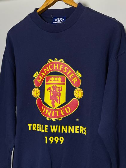 เสื้อกันหนาวมือสอง VINTAGE 1999 MANCHESTER UNITED TREBLE WINNERS X UMBRO SWEATSHIRT Size XL มือ2 รูปที่ 3