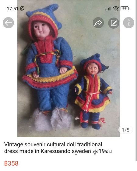 vintage souvenir doll, American doll, Germany doll สินค้ามือสองจากตู้ยุโรปราคาตามภาพเลยค่ะ รูปที่ 2