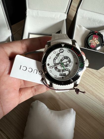 นาฬิกาgucci dive ของใหม่ อุปกรณ์ครบ สายรับเบ้อขาวสวย  รูปที่ 11