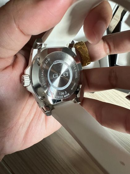 นาฬิกาgucci dive ของใหม่ อุปกรณ์ครบ สายรับเบ้อขาวสวย  รูปที่ 13