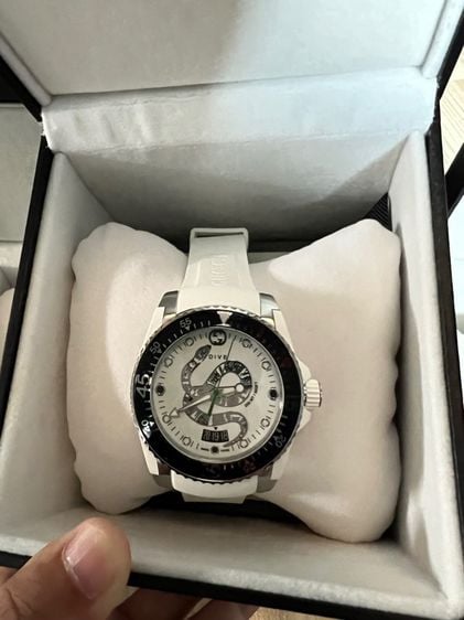 นาฬิกาgucci dive ของใหม่ อุปกรณ์ครบ สายรับเบ้อขาวสวย  รูปที่ 17