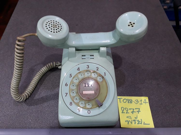 ขายโทรศัพท์บ้านโบราณแบบหมุนสีเขียวยี่ห้อ ITTสภาพสวย อายุการใช้งานนานกว่า 40ปี รูปที่ 6