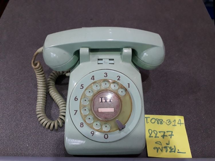ขายโทรศัพท์บ้านโบราณแบบหมุนสีเขียวยี่ห้อ ITTสภาพสวย อายุการใช้งานนานกว่า 40ปี รูปที่ 2