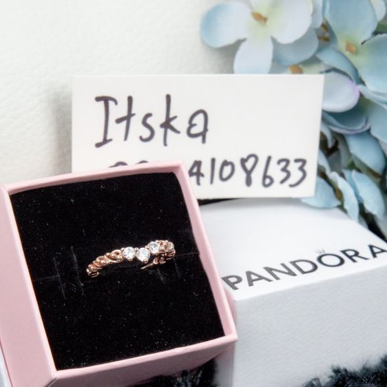 ทอง แหวน pandora 14k rose gold ไซส์52