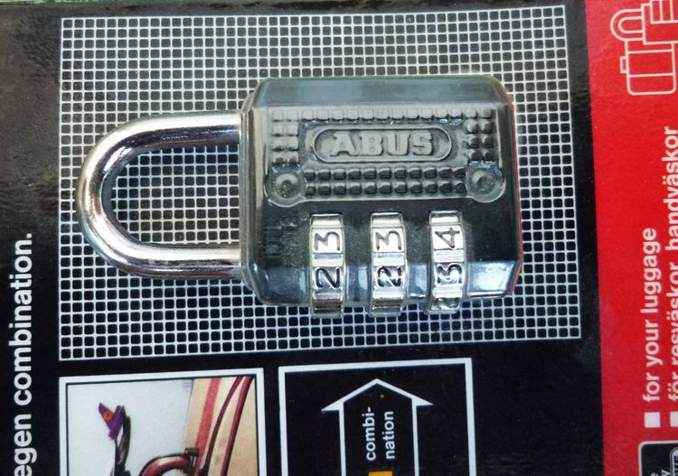 กุญแจล็อคกระเป๋าเดินทาง  ABUS  No.155-30 สีดำ รูปที่ 3
