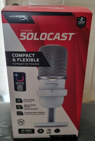 MICROPHONE HYPERX SOLO CAST WHITE รูปที่ 4