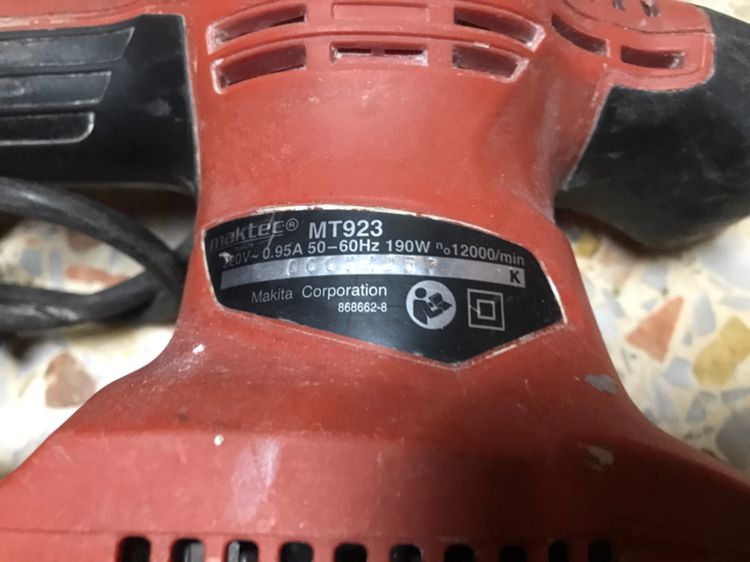 เครื่องขัดกระดาษทราย maktec MT923 แท้สภาพดีพร้อมใช้งาน รูปที่ 4