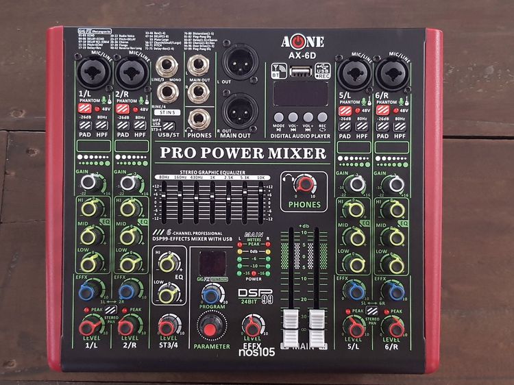 Power Mixer A-ONE AX-6D เพาเวอร์มิกเซอร์ SPR รูปที่ 3