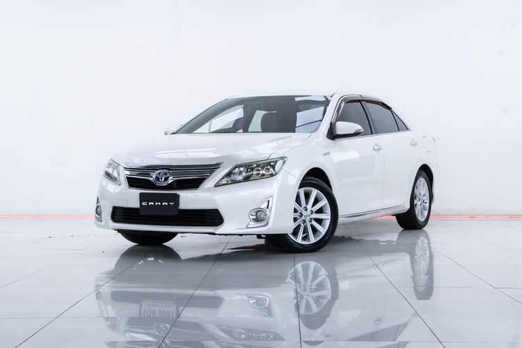 Toyota Camry 2013 2.5 Hybrid Sedan ไฮบริด ไม่ติดแก๊ส เกียร์อัตโนมัติ ขาว รูปที่ 4