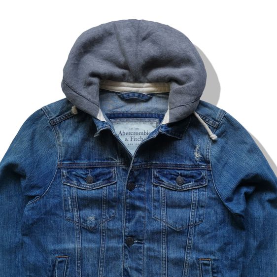 Abercrombie Fitch 4 Pockets Hooded Denim Jacket รอบอก 42” รูปที่ 5