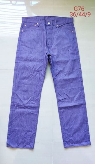 Levi's กางเกงยีนส์มือสอง ลีวาย501 2598 ผ้าดิบสีม่วง เอว36-44-9 (G76)