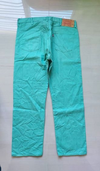 กางเกงยีนส์มือสอง ลีวาย501 2589 ผ้าดิบสีเขียว เอว38-42-9 (G77) รูปที่ 3