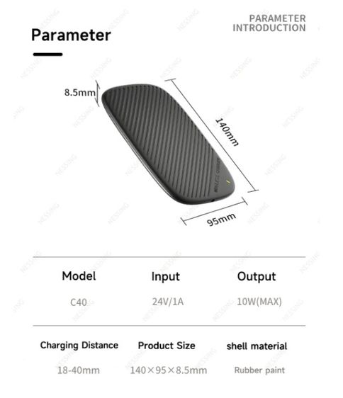 Wireless Charger Pad Stealth Fast Air แท่นชาร์จระยะไกล 40 มม.แบบซ่อนสำหรับ iPhone Samsung XIAOMI รูปที่ 7