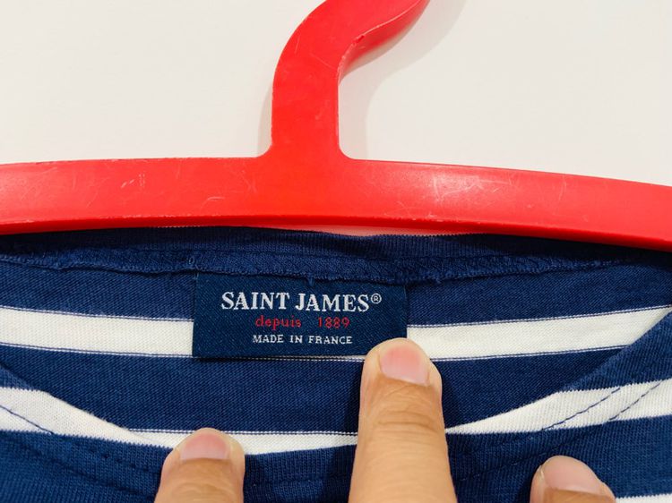 เสื้อแขนยาว SAINT JAMES MADE IN FRANCE แท้ 💯 size M ขนาด อก 21 ยาว 27 นิ้ว สภาพดีมาก ทรงสวย ดีเทลดี ผ้านิ่มมากหายากน่าสะสมครับ รูปที่ 3