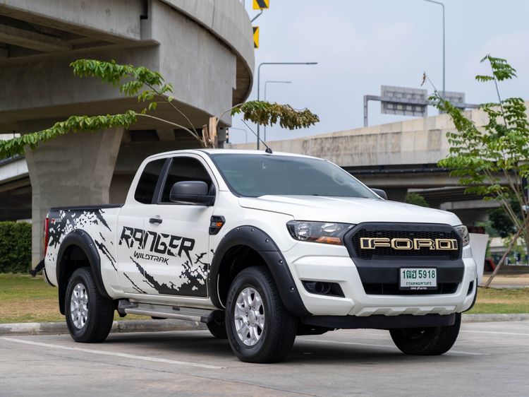 Ford Ranger 2018 2.2 Hi-Rider XLS Pickup ดีเซล ไม่ติดแก๊ส เกียร์ธรรมดา ขาว