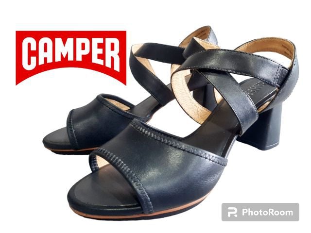 ขอขายรองเท้าหนังส้นสูงหญิงของยี่ห้อ Camper สีดำผลิตในเวียดนาม made in Vietnam แท้ขนาดไซส์ 37 วัดข้างในได้9.5นิ้ว. รูปที่ 1