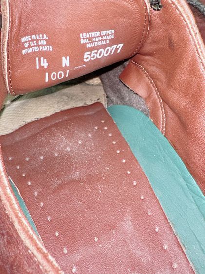 รองเท้าหนังแท้ H.S.Trask Sz.14us48eu32cm Made in USA สีน้ำตาล สภาพสวยมาก ไม่ขาดซ่อม ใส่ทำงานออกงานหล่อมาก รูปที่ 14
