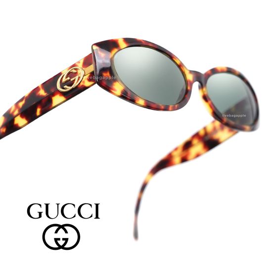 แว่นตากันแดด xxxขายแล้วxxx แว่นกันแดด Gucci - ของ Rare ขอบกระ Italy แท้ (รุ่นGG 2196S)