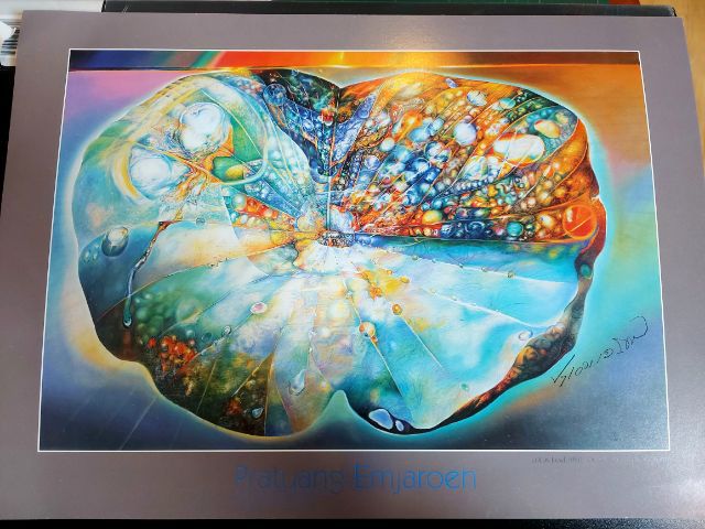 ภาพพิมพ์ลงลายเซ็นสด  ประเทือง เอมเจริญ ศิลปินแห่งชาติ รูปที่ 2