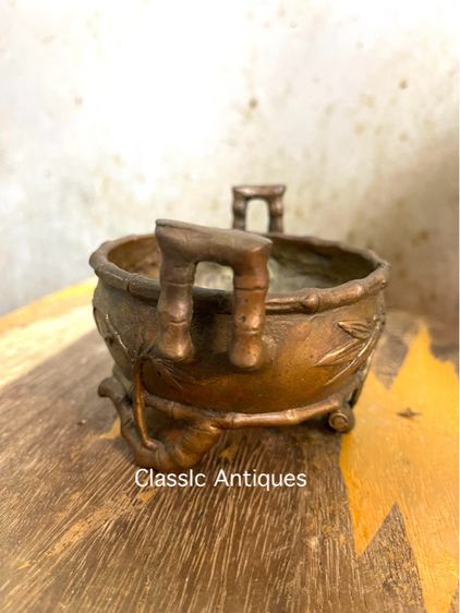 กระถาง ทองเหลืองลายข้อไผ่A9 รูปที่ 4