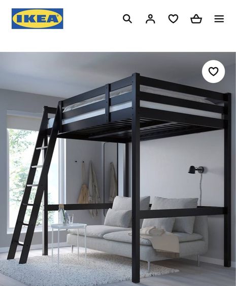 ใหญ่ เตียงสูง Loft bed พร้อมฟูก