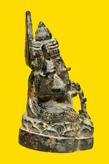 พระพิฆเนศร์ ศิลปะอินเดียเก่า อายุกว่าร้อยปี ขนาดหน้าตัก1.5 นิ้ว สูง3 นิ้ว สภาพเก่าเก็บ สวยมาก รูปที่ 3